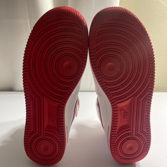 NIKE‎ AIR FORCE 1 MID '07  - Size 10 White/Red Jordan - Picture 4 of 4